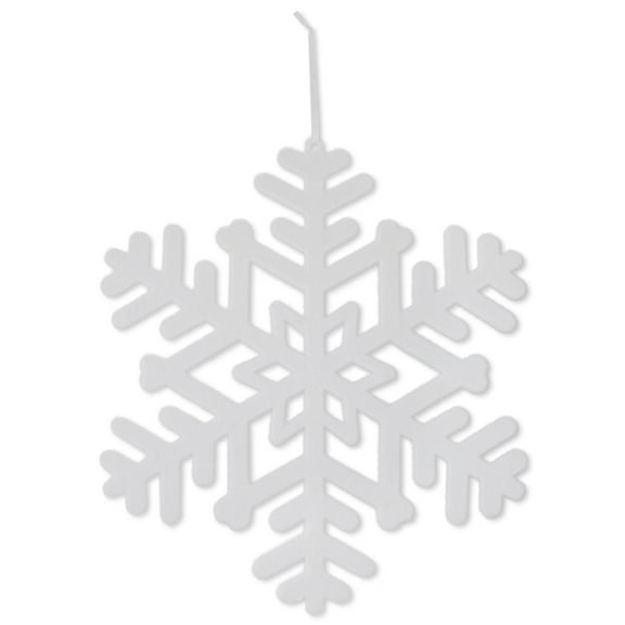 Jumbo White Flocked Snowflake Christmas Ornament, 14 in, by Holiday Time