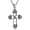 Hollow Cross, variant on Gothic Punk Skull Cross Pendant Necklace, Stainless Steel Adjustable Chain for Men & Women, Dark Elegant Everyday Jewelry