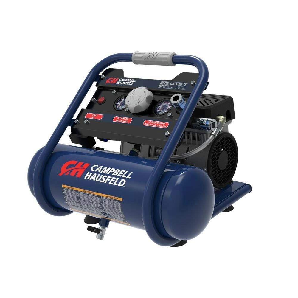 2 HP 2 Gallon 125 PSI Single Stage Electric Quiet Oil-Free Portable Air Compressor