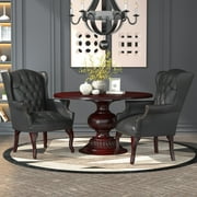 Boss Office Products Wingback Traditional Style Executive Guest Chair, Black