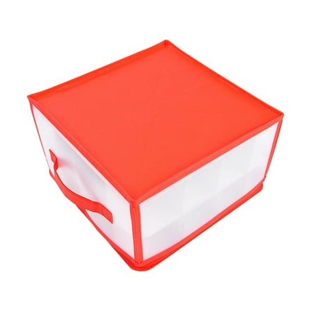 Zmeidao Christmas Ornament Storage Box, Christmas Ornament Storage Container for 32 Holiday Ornaments or Decorations