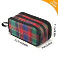 thumbnail image 4 of FORMRS Pencil Case with 3 Compartments Zipper Pouch, Elementary School Level and up, Red Green Pattern, 4 of 8