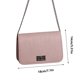 thumbnail image 3 of Bolso cruzado de color sólido para mujer, con tela texturizada, cierre de giro, correa de cadena para el hombro, cartera pequeña y ligera para uso casual, viajes y diario., 3 of 8