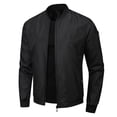 thumbnail image 1 of Uinagy Men's Lightweight Solid Color Stand Collar Jacket, 1 of 4