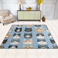 thumbnail image 2 of Yayeee Area Rugs for Living Room 5.2'x4' Non Slip Washable Bedroom Floor Carpet, Cartoon Cute Cat, 2 of 5