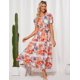 thumbnail image 2 of Vestido largo en forma de A con bolsillo y estampado floral GRACE KARIN para mujer, 2 of 7