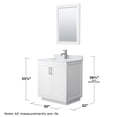 thumbnail image 5 of Wyndham Collection Miranda 30" Metal&Wood Single Bathroom Vanity in White/Nickel, 5 of 6