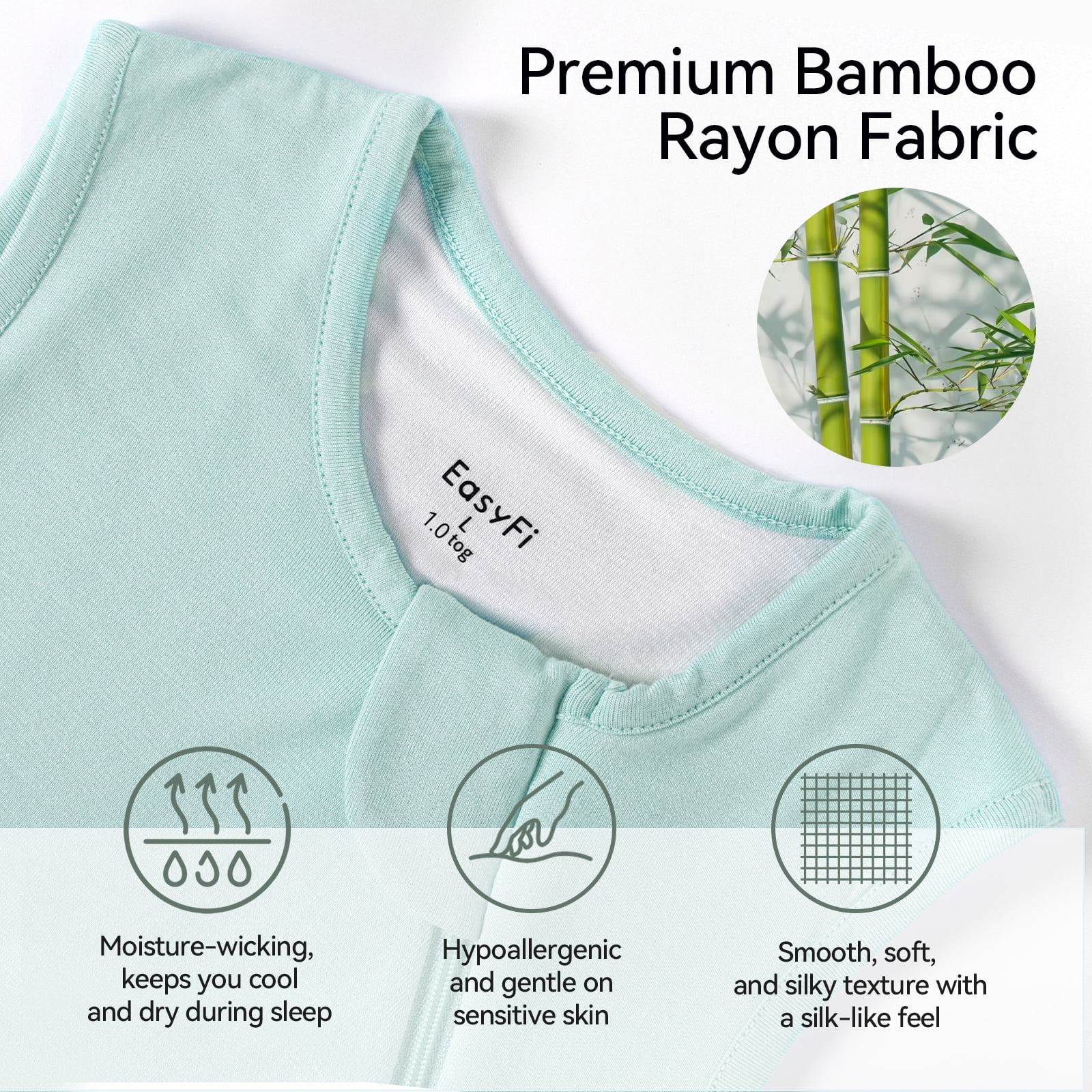 0.5 Tog Summer Baby Sleep Sack with Feet 2t-3t Months Lightweight Rayon Made From Bamboo Sleeping Bag with Legs 24-36 Months