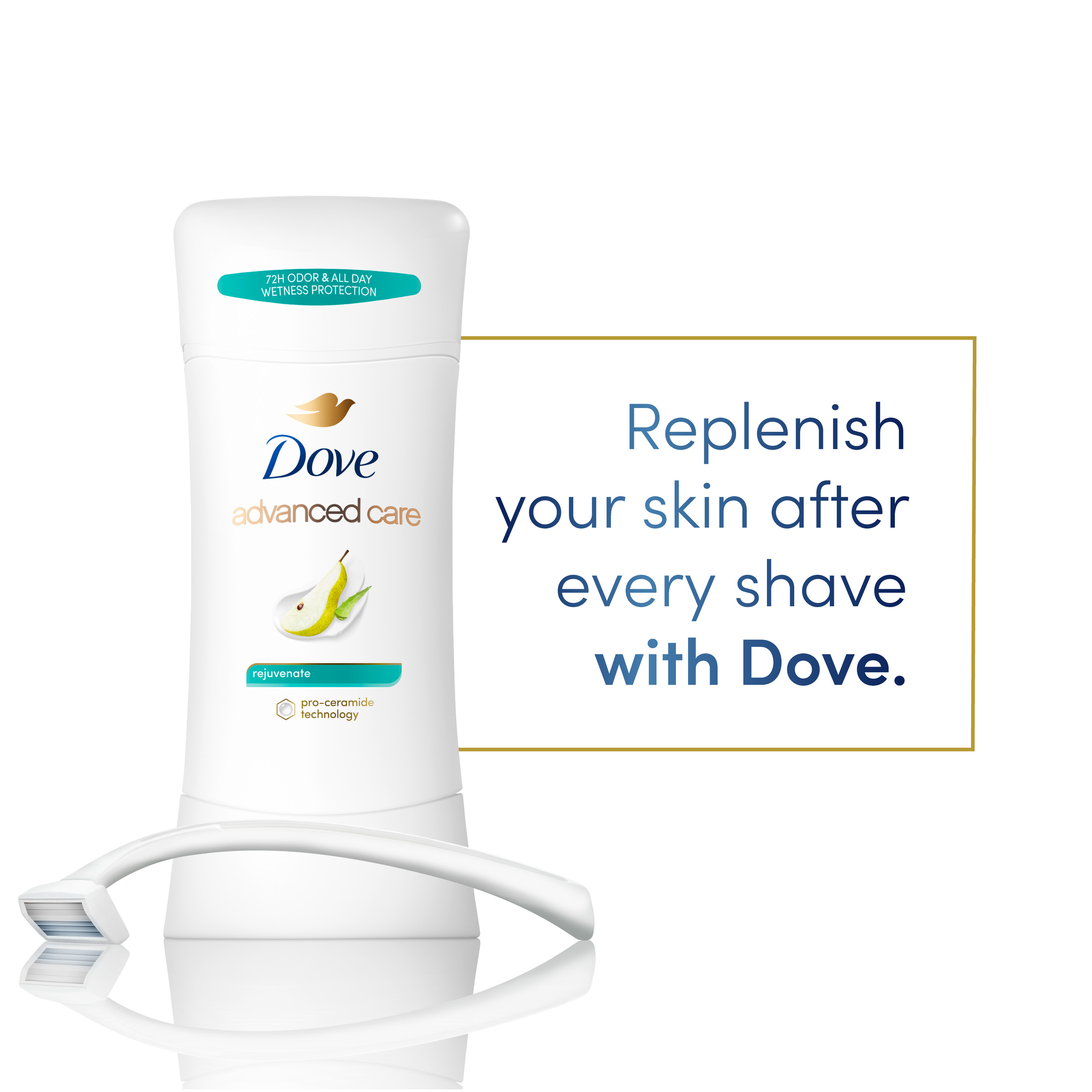 Dove Advanced Care Women's Antiperspirant Deodorant Stick, Rejuvenate Delicate Jasmine Scent, 2.6 oz - image 4 of 10