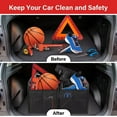 thumbnail image 3 of Simple Deluxe Car Trunk Organizer for Car,50L Large Capacity, Collapsible 2 Compartment Automotive SUV Accessories, 600D Waterproof Oxford Polyester & Non Slip Bottom, Reinforced Handle, Black, 3 of 7