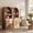 Bijou Camel F - 2, variant on BELLEZE Arched Bookshelf with 3 Drawers, 71" Tall Modern Wood Display Cabinet with Hutch, Modern Book Case Shelf with Storage Versatile Cupboard for Living Room Office, Camel