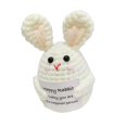 thumbnail image 1 of Handmade Crochet Toy Crochet Toy Positive Crocheted Frog with Encouraging Card Handmade Funny Knitting Rabbit Pig Owl Toy Perfect Gift for Kids Adults, 1 of 8