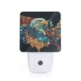thumbnail image 1 of Fotbe Stained Glass Eagle USA Luz Nocturna LED, Luz de Noche con Sensor de Luz Natural de Anochecer a Amanecer, Se Enchufa a la Pared, Blanco Cálido 0.5W-EU, 1 of 7