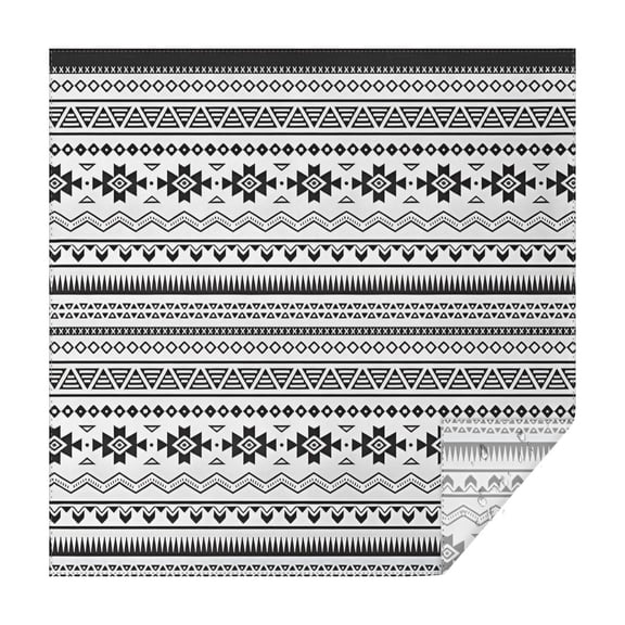 Black Geometric Border Pattern Square Tablecloth,Waterproof Square Table Cover,Wipeable Spillproof Washable Table Cover for Home Kitchen Party Decor 42"X42"(107x107cm)