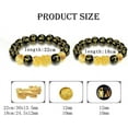 thumbnail image 2 of Feng Shui Black Obsidian Wealth Bracelet，Feng Shui Bracelet for Men/Women with Sagin Pixiu Character for Protection Can Bring Luck and Prosperity，Suitable for Any Occasion,Unisex, 2 of 12