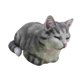 thumbnail image 4 of Estatua de gato durmiendo, figura de gatito, escultura de gato linda y novedosa realista, para césped Gris, 4 of 9