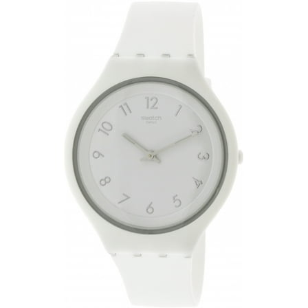 Swatch Skinsnow White Silicone Skin Unisex Watch SVUW101