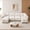 Beige, variant on HUMEHA 2-Seat Modular Sectional Sofa Green Cloud Couch, Comfy Glossy Chenille Loveseat with Petal-Shaped Cushions & Padded Armrests for Living Room Apartment