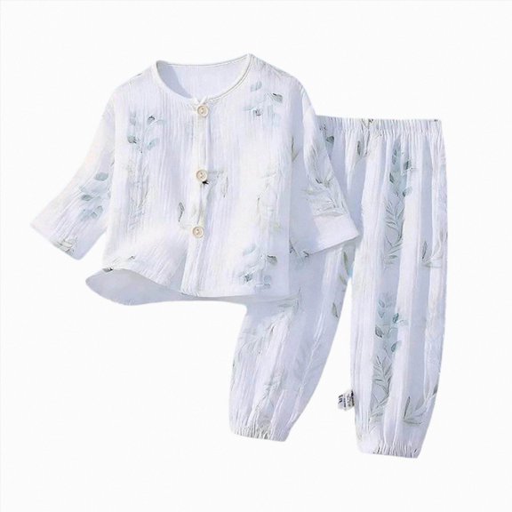 JUMEYU Girls Pajama Sets Toddler Kids Junior Girls Boys Pajamas Sleepwear Pjs Size 10-11 (Light Green,10-11 Years)