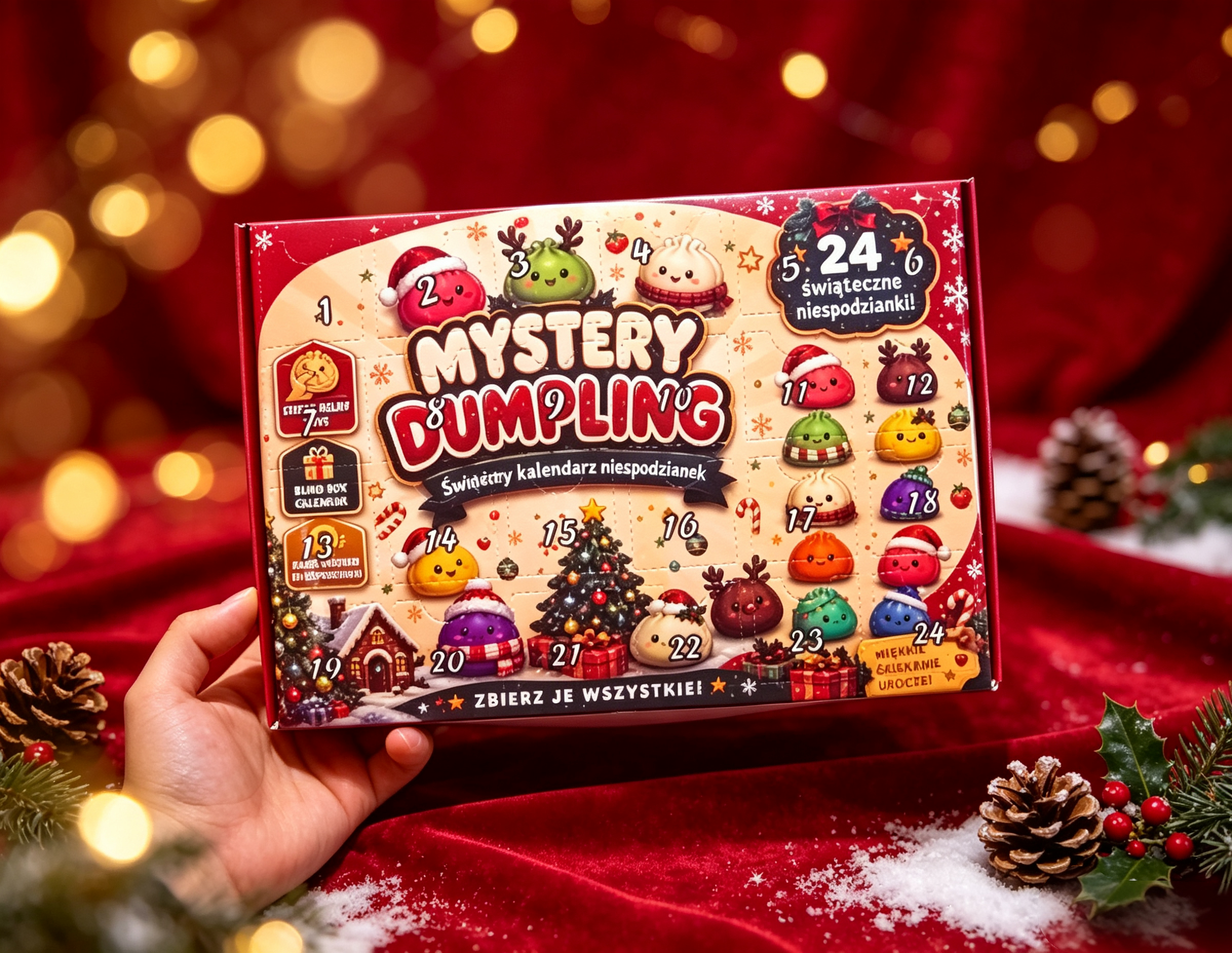 Christmas Dumpling Advent Calendar 2026, Dumpling Squishy Mystery Countdown Advent with 24 Surprise Gifts for Party Favors & Stocking Stuffers, Soft Stress Relief Squeeze Fidget Toys for Anxiety