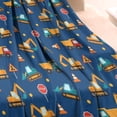 thumbnail image 3 of Cartoon Construction Vehicles Road Cones Blanket,Comfortable Soft Lamb Wool Throw Blanket,All Season,Warm Lightweight Blankets for Sofa Bed Couch Living Room Chair,30"x40", 3 of 4