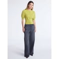 thumbnail image 2 of Scoop Women's Rib Cardigan Sweater with Short Sleeves, Lightweight, Sizes XS-XXL, 2 of 3
