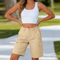 thumbnail image 4 of Ziynglg Shorts Cargo pour Femmes Légers Mode Shorts à Jambes Larges Été Amples Décontractés Randonnée Course Shorts, 4 of 8