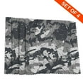 thumbnail image 2 of DouZhe Polyester Set de 4 Sets de Table, Rétro Gris Camouflage Texture Motif Résistant à la Chaleur Place Mats pour Table à Manger, 12 "x 18", 2 of 6