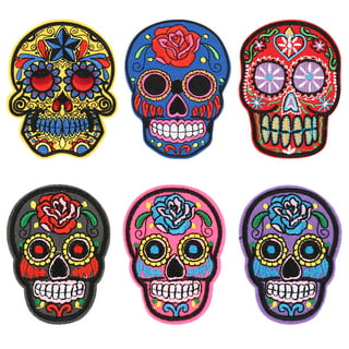 Born Pretty Embroidered Patches For Clothing Band Patches Skull Diy Punk  And Cartoon Anime Clothes Patches Sewing Clothes Hooks,copper
