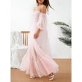 thumbnail image 5 of Liacowi Women Off Shoulder Wedding Dresses Long Sleeve Mesh Bridal Dresses Evening Dress Long Tulle A-Line Puffy Sleeve Bridal Long Gowns, 5 of 9