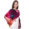 thumbnail image 4 of Fragmented Flowers Elegant Silk Scarf - Translucent Chiffon Yarn - Lightweight and Breathable - 180*73 inches - Stylish Accessory for Women, 4 of 6