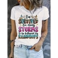 thumbnail image 4 of SHESIINN Women's Chic Bible Letter Print Tee - Comfy, Casual Short Sleeve Crew Neck T-shirt for Casual Attire & Stylish Layering, 4 of 8