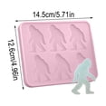 thumbnail image 6 of Bigfoot Silicone Ice Cube Mold, 6-Cavity Sasquatch Shape Tray for Whiskey Cocktail Freezer Chocolate Baking DIY, 6 of 6