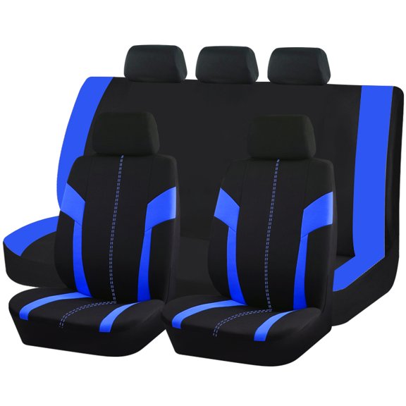 Autoking Cover Sports Polyester Car Seat Cover Universal Plain Fabric Multicolor Seat Covers Fit Most Car Red Set