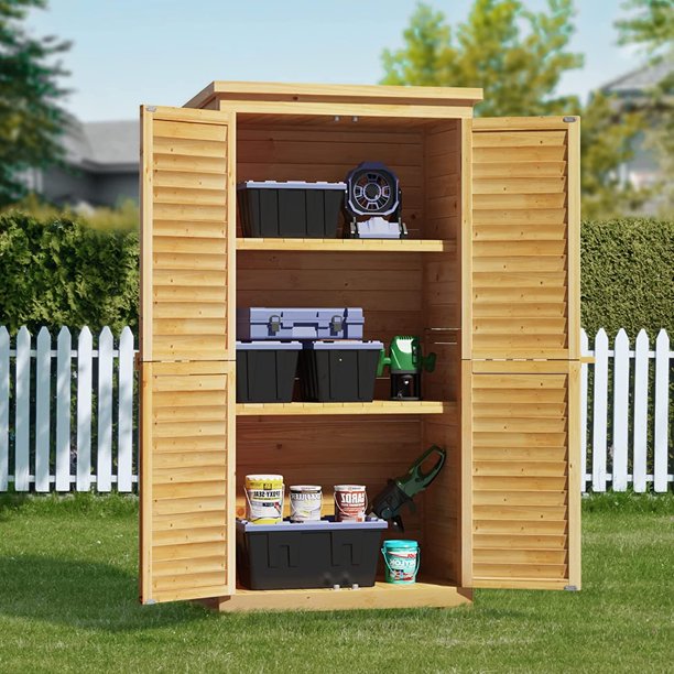 Bealife Lockable Outdoor Storage with 3 Shelves