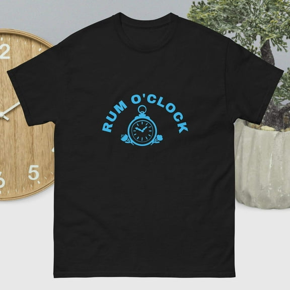 RUM/ALCOHOL THEMED - It's 5 O'Clock Somewhere! Men's Classic Tee Shirt/T-Shirt