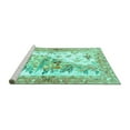 thumbnail image 2 of Ahgly Company Machine Washable Indoor Rectangle Animal Turquoise Blue Traditional Area Rugs, 5' x 8', 2 of 4