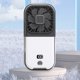 thumbnail image 1 of Ventilador portátil Wdftyju mini ventilador USB plegable con pantalla digital negro 3000 mAh 3 velocidades soporte de teléfono, 1 of 3