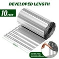 thumbnail image 2 of 12 Inch 10 FT Garden Landscape Edging Border Galvanized Sturdy Metal Hemmed DIY Edging for Landscaping Lawn Flower Beds Patio Pathway Divider Design, Silver, 2 of 9