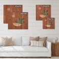 thumbnail image 4 of Designart 'Shapes and Tropical Leaf Silhouettes III' Modern Print on Natural Pine Wood, 4 of 5