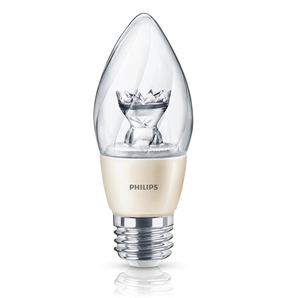 Diplomat Spekulerer frugtbart Philips 435081 60 Watt Equivalent Dimmable LED F15 Medium Base Decorative  Candle Light Bulb, Soft White - Walmart.com