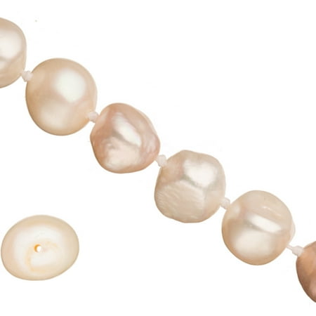 - 9-10mm Baroque Natural White Freshwater Pearl Beads