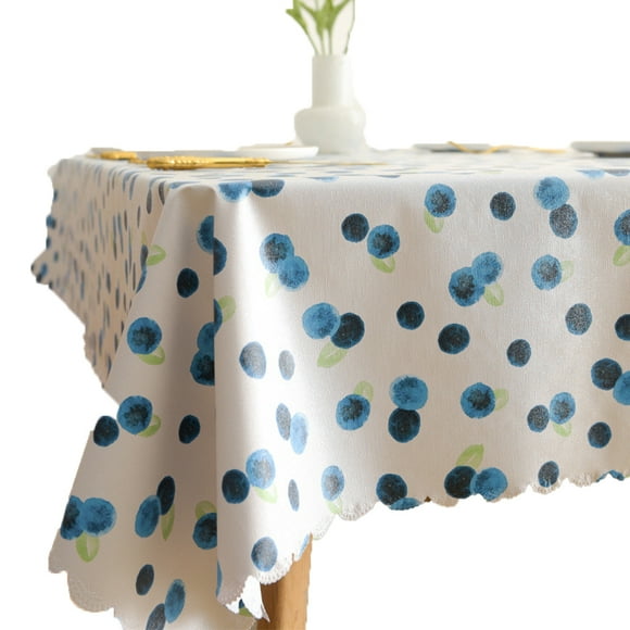 HYDTMS Waterproof Rectangle PVC Tablecloth, Oil Proof and Spill Proof, Wipe Clean Table Cover for Dining Table, Buffet Parties and Camping