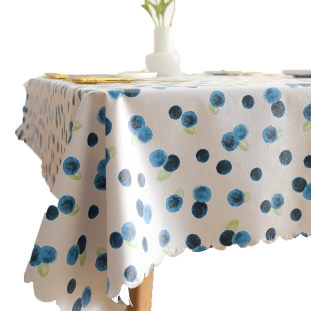 HYDTMS Waterproof Rectangle PVC Tablecloth, Oil Proof and Spill Proof, Wipe Clean Table Cover for Dining Table, Buffet Parties and Camping