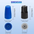 thumbnail image 2 of 50PCS Waterproof Wire Electrical Connectors, Outdoor Seal Electrical Twist Nuts Caps Cable Terminal Connector for Landscape Light, Irrigation Valves, Wet Location Installation, 22AWG-12AWG, Blue&Blac, 2 of 6