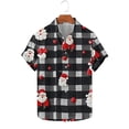 thumbnail image 2 of Blusa y camisa de manga corta con cuello vuelto para hombre Camisa de manga corta con estampado navideño para hombre Tops casuales con cuello vuelto Camisa Blusa Tops para hombre, 2 of 5
