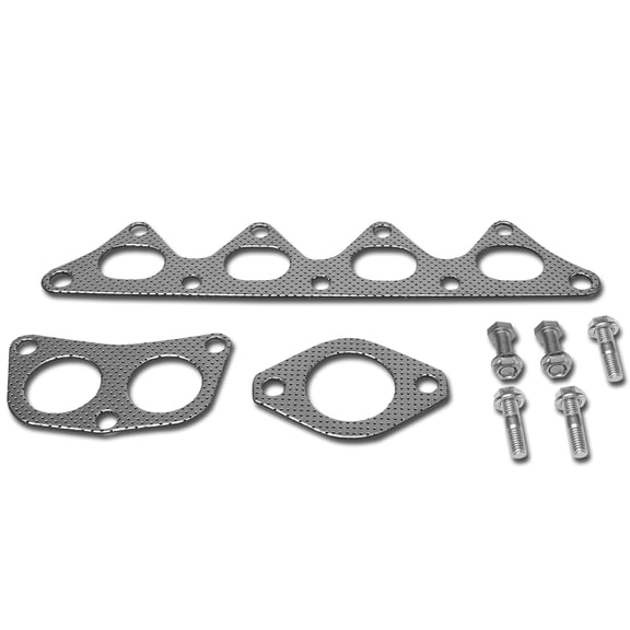 DNA Motoring GKTSET-ML02-T2 For 2002 to 2007 Mitsubishi Lancer 2.0L Aluminum Exhaust Manifold Header Gasket Set 03 04 05 06