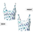 thumbnail image 5 of Haiem Cool Giraffe Pattern Womens Sports Bra - U Neck Padded Low Impact Yoga Bra Workout Crop Top Gym Moisture-Wicking Workout Vest -Medium, 5 of 9