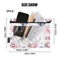 thumbnail image 3 of 2 Pack Pencil Pouch for 3 Ring Binder Smooth Zipper Folders with Pockets Clear Window Pencil Case Anchor and Coral, 3 of 6