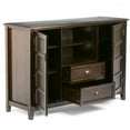 thumbnail image 3 of WyndenHall  Portland SOLID WOOD 54 inch Wide Transitional TV Media Stand For TVs up to 60 inches - 54"w x 17.5"d x 36" h Mahogany Brown Stained, 3 of 5